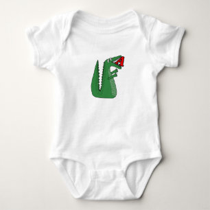 Body Lettre A Alligator Bodysuit Bébé. Alpe d'animal mi