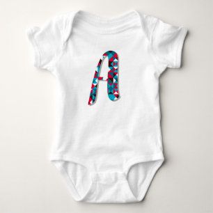 Body Lettre A Géométrique Bodysuit Bébé - Monogramme mo