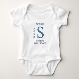 Body Lettre Bleue Première Famille S Monogramme