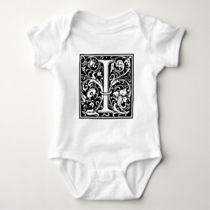 Body Lettre I Monogramme Art Nouveau Médiéval