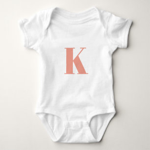 Body Lettre initiale   Monogramme Moderne Peach Design