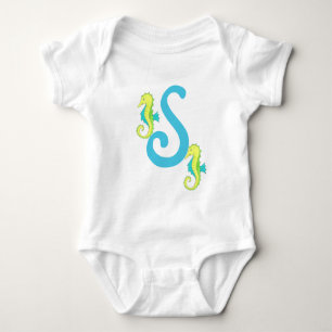 Body Lettre monogramme S Monogramme Cheval de mer Cheva