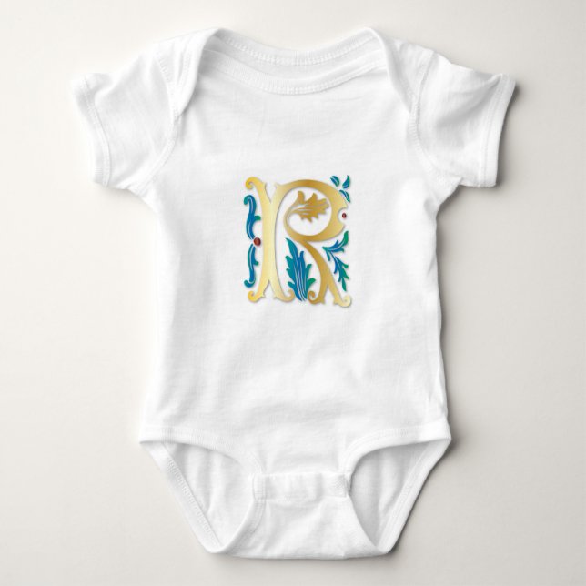 Body Lettre R Monogramme Fleur de lis (Devant)