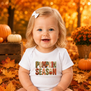 Body Lettres de fausse broderie de saison de citrouille