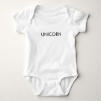 Lettres noires "Unicorne" minimaliste blanc