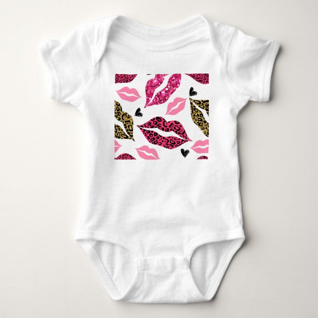 Body Lèvres scintillantes : Motif de mode Leopard (Devant)