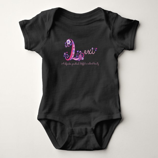 Body Lexi filles nom et signification L vêtements bébé (Devant)