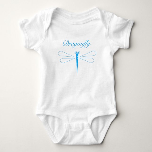 Body Libellule - combinaison blanche du Jersey de bébé (Devant)