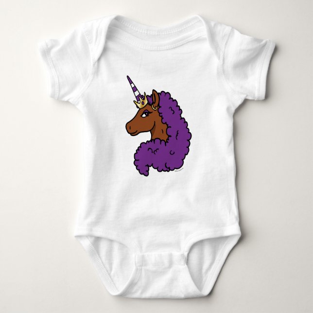 Body Licorne Afro Violette (Devant)