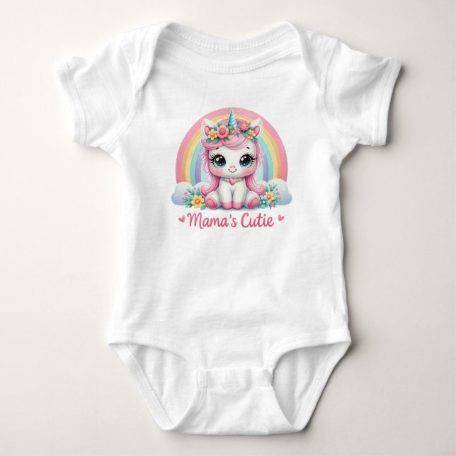 Body Licorne Arc-en-Ciel Chéri de Maman (Devant)
