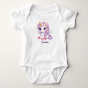 Body Licorne Bébé Mythique Lavande