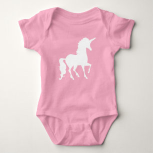 Body Licorne blanche silhouette Belle Enfant fantaisist