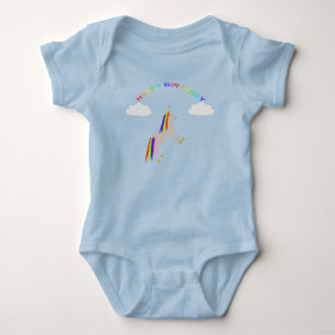 Body Licorne de fantaisie d'anniversaire Arc-en-ciel et