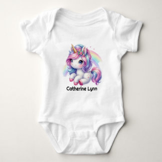 Body Licorne fantaisiste de bébé fille mignonne 