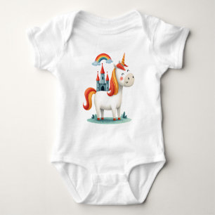 Body Licorne Magique avec Château et Arc-en-Ciel – Enfa