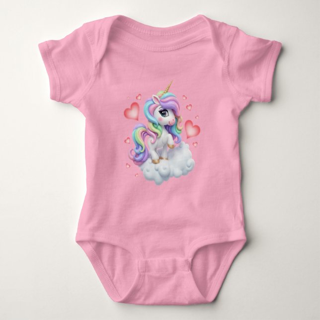 Body Licorne mignonne : Pour les bébés filles (Devant)