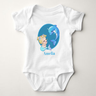 Body Licorne mignonne sirène ajouter nom dauphin bébé f