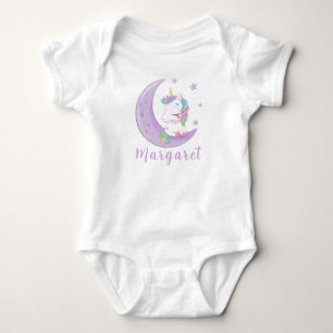 Body Licorne Personnalisée Nom Mignonne