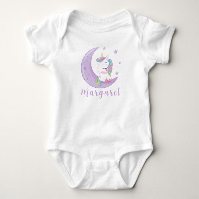 Body Licorne Personnalisée Nom Mignonne (Devant)