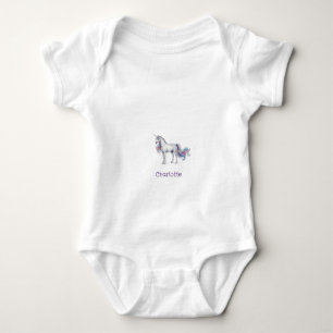 Body licorne violet maron joyeux anniversaire enfants n