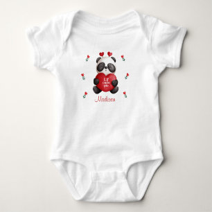 Body Lil' Cutie Pie Panda Ours Avec Coeur Personnalisé