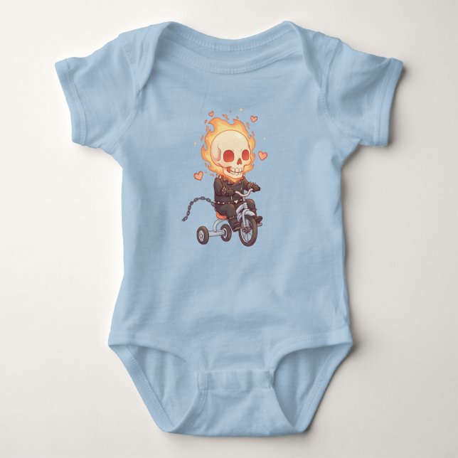 Body "Lil’ Flame Rider - Squelette mignonne en trike" (Devant)