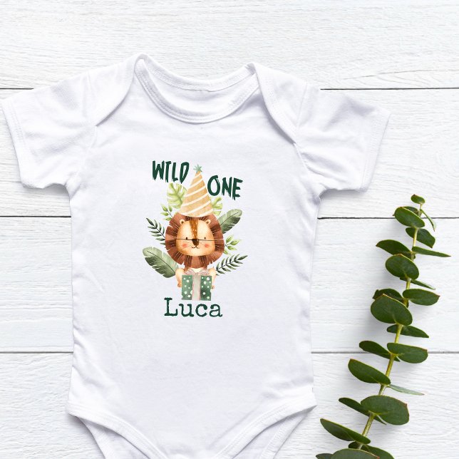 Body Lion de bébé Wild One personnalisé (Wild One Baby Bodysuit)