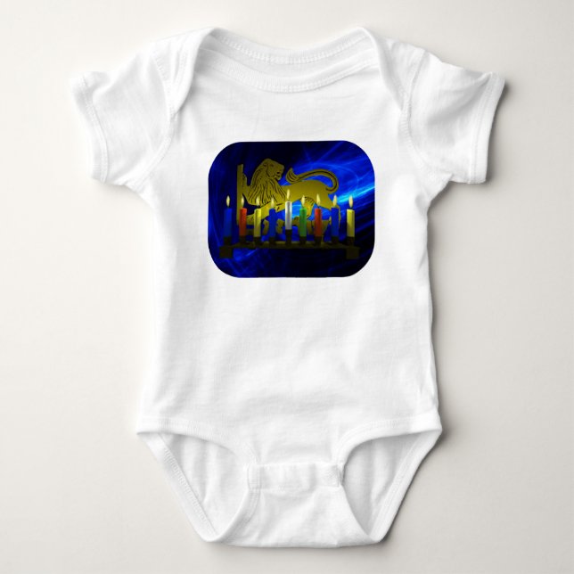 Body Lion Menorah en laiton de Chanukkah (Devant)