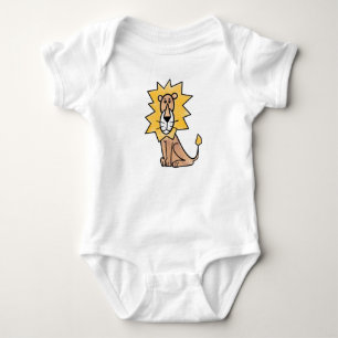 Body lion mignon dessin animé enfants rétro safari jung