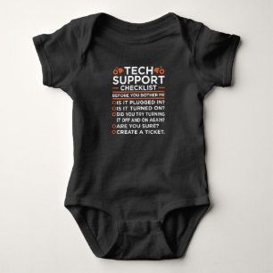 Body Liste de contrôle du support technique Programmeu
