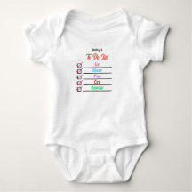 Liste de tâches pour bébé customisé