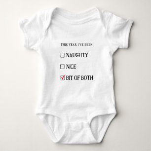 Body Liste Gentille Vilain Blanc Drôle et Mignon Noël