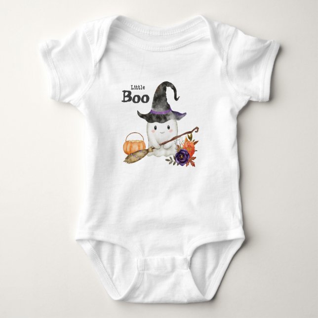 Body Little Boo Cute Ghost Halloween 1er Anniversaire (Devant)