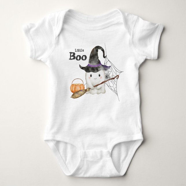 Body Little Boo Cute Ghost Halloween 1er Anniversaire (Devant)