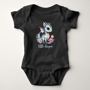 Body Little Dragon gris modifiable mignonne aquarelle