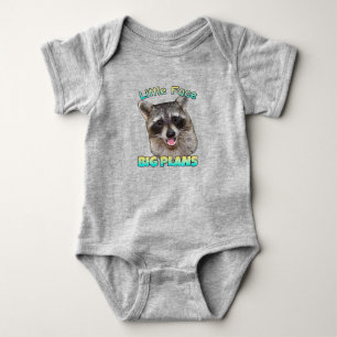 Body Little Face, Big Plans Raccoon Baby Bodysuit