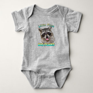 Body Little Face, Big Plans Raccoon Baby Bodysuit