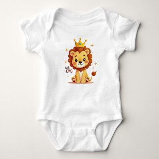 Body Little King Baby – Lion Mignon avec Couronne 