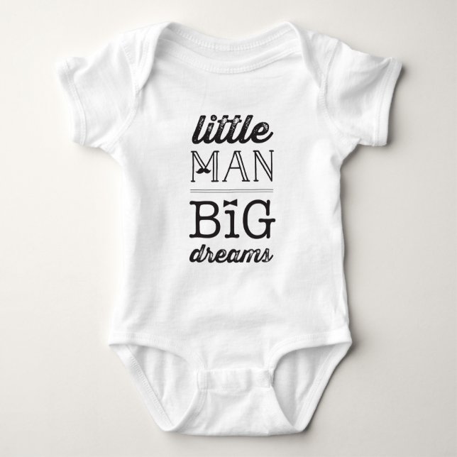 Body Little Man Big Dreams Classic Boy Baby T-shirt (Devant)
