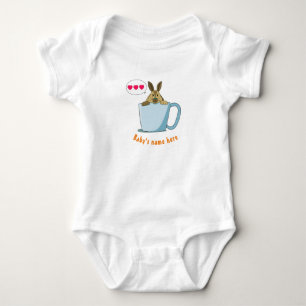 Body Little Mocha lapin dit "I love U" Baby Bodysuit