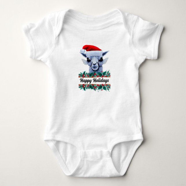 Body Llama Avec Chapeau Du Père Noël (Devant)