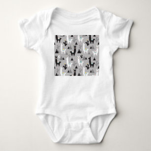 Body Llama cactus montagnes, motif sans soudure.