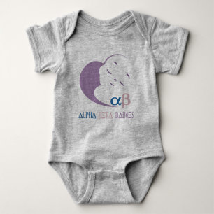 Body Logo Alpha Beta Baby Bodysuit Onsie Baby