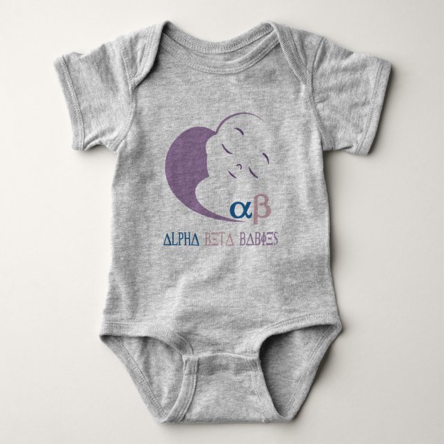 Body Logo Alpha Beta Baby Bodysuit Onsie Baby (Devant)