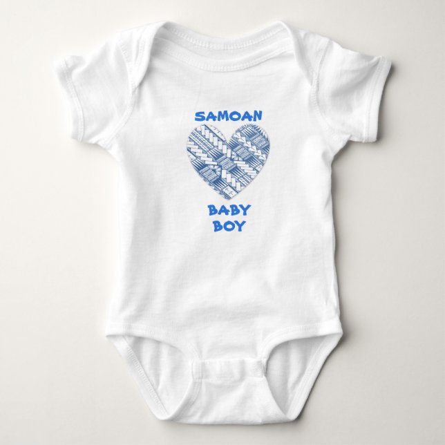 Body Logo bleu bébé samoan avec des dessins tribaux (Devant)