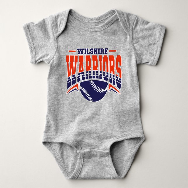 Body Logo de base-ball de la marine Wilshire Warriors (Devant)