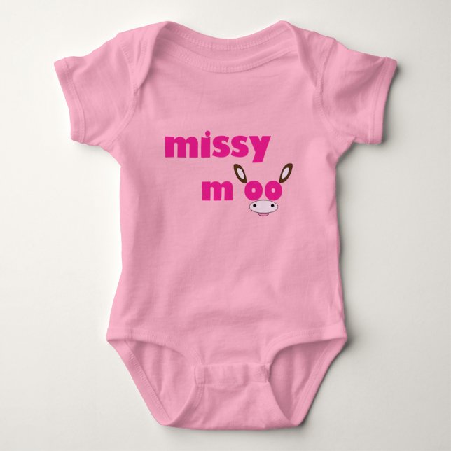 Body Logo de la vache Missy Moo rose (Devant)