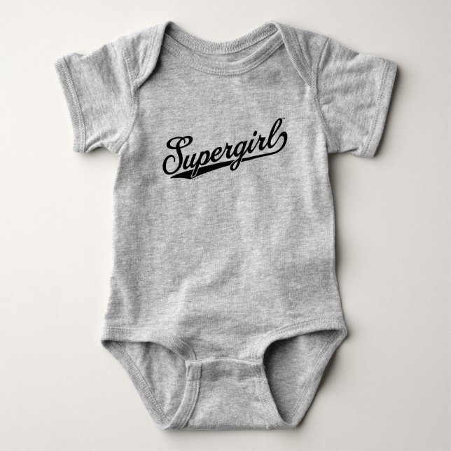 Body Logo du nom étoilé Supergirl Baseball (Devant)