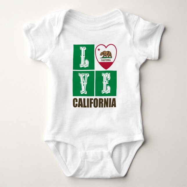 Body Love California Republic State Drapeau Heart Pride (Devant)