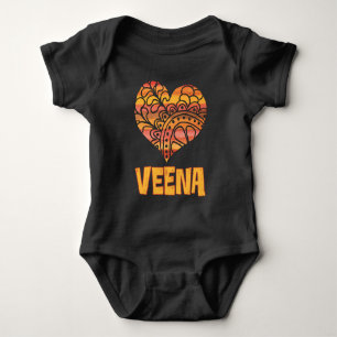 Body Love Veena Orange Mandala Heart Musique indienne